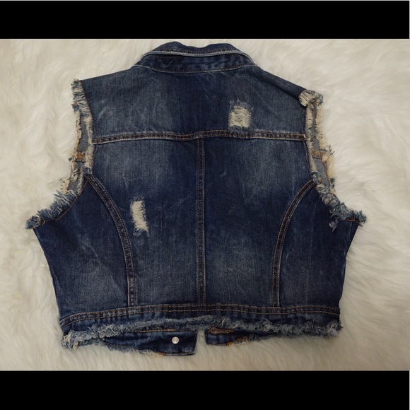 Zara trafaluc cropped distressed jean jacket - Picture 2 of 3